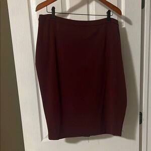 DE Collection Burgundy Pencil Skirt